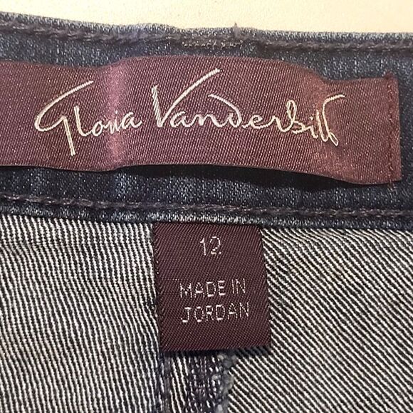 Gloria Vanderbilt Amanda Size 12 Blue Denim Jeans Cotton Stretch 32 x 30 inches - Picture 3 of 14